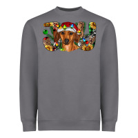 Storm dachshund christmas joy Heavyweight Sweatshirt - RanaPortraitStore
