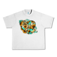 Lunar Rock Leopard Sunflower Cowhide Glitter Heart Urban Heavy Tee - Jasminsmagicworld