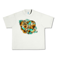 Pistachio Leopard Sunflower Cowhide Glitter Heart Urban Heavy Tee - Jasminsmagicworld