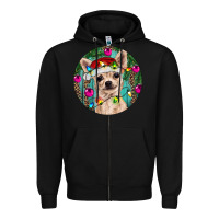 Black Christmas Chihuahua Zipper Hoodie - RanaPortraitStore