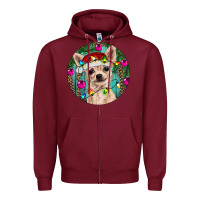 Burgundy Christmas Chihuahua Zipper Hoodie - RanaPortraitStore