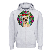 Heather Grey Christmas Chihuahua Zipper Hoodie - RanaPortraitStore