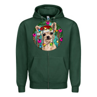 Sports Green Christmas Chihuahua Zipper Hoodie - RanaPortraitStore