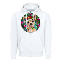 White Christmas Chihuahua Zipper Hoodie - RanaPortraitStore