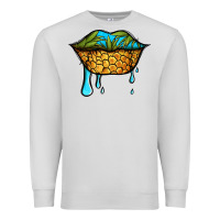 Dove Grey summer vibes pineapple lips Premium Sweatshirt - Jasminsmagicworld