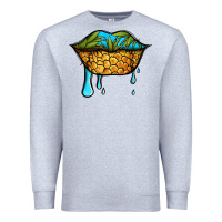 Heather Grey summer vibes pineapple lips Premium Sweatshirt - Jasminsmagicworld