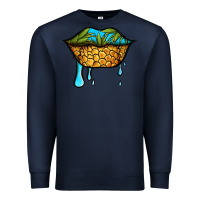 Navy summer vibes pineapple lips Premium Sweatshirt - Jasminsmagicworld