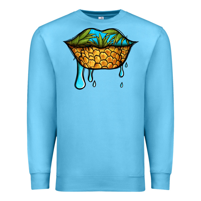 Summer Vibes Pineapple Lips Premium Sweatshirt by Jasminsmagicworld | Teevron