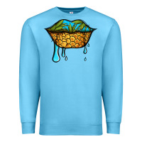 Ocean Blue summer vibes pineapple lips Premium Sweatshirt - Jasminsmagicworld