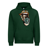 Forest Green Turquoise Gemstone Leopard Cowhide Tongue Urban Hoodie - Jasminsmagicworld
