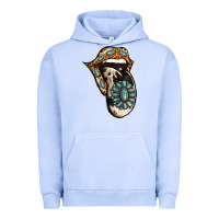 Pigment Grape Ice Turquoise Gemstone Leopard Cowhide Tongue Urban Hoodie - Jasminsmagicworld