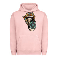 Pigment Salmon Turquoise Gemstone Leopard Cowhide Tongue Urban Hoodie - Jasminsmagicworld