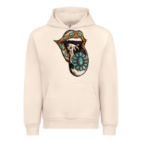 Sandshell Turquoise Gemstone Leopard Cowhide Tongue Urban Hoodie - Jasminsmagicworld