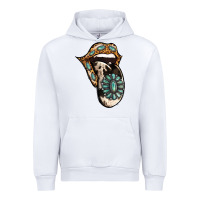 White Turquoise Gemstone Leopard Cowhide Tongue Urban Hoodie - Jasminsmagicworld