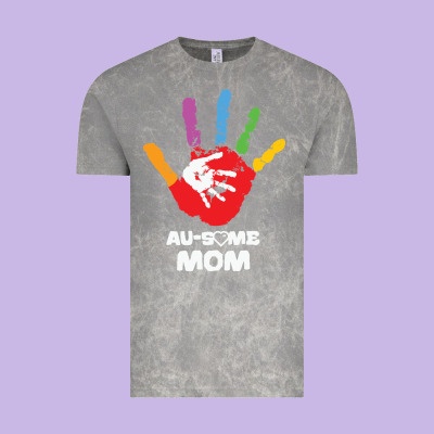 Lil Autism Mom Vintage Tee Designed By Cowhidedigitalart
