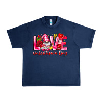 Navy Love Valentines Day Gnome Urban Heavy Tee - CowhideDigitalArt