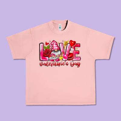 Love Valentines Day Gnome Urban Heavy Tee Designed By Cowhidedigitalart