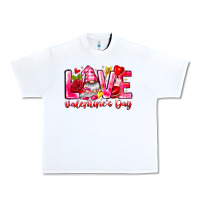 White Love Valentines Day Gnome Urban Heavy Tee - CowhideDigitalArt
