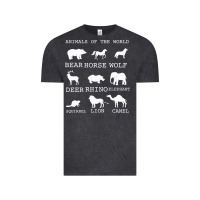 Vintage Black Animals Of The World Vintage Tee - Bettercallsaul