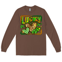 Chestnut lucky st patricks day hearts Long Sleeve Tee - LillyAllenDesigns