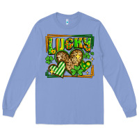 Colony Blue lucky st patricks day hearts Long Sleeve Tee - LillyAllenDesigns