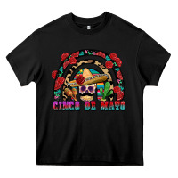 Black Cinco de mayo rainbow Heavy Core Tee - FaDigitalArtStudio