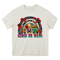Cream Cinco de mayo rainbow Heavy Core Tee - FaDigitalArtStudio