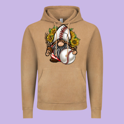 Baseball Gnome Vintage Hoodie Designed By Racoondesign
