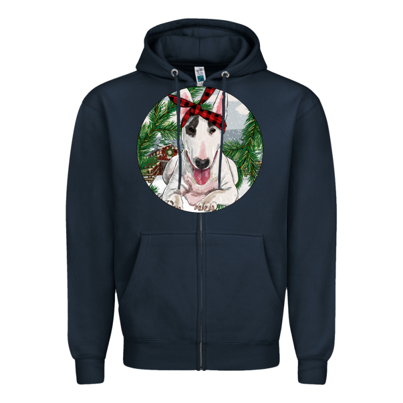 Bull Terrier And Farm Zipper Hoodie by RanaPortraitStore | Teevron