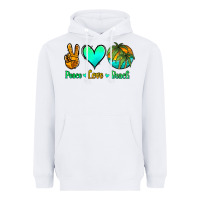 White peace love beach Heavyweight Hoodie - Jasminsmagicworld