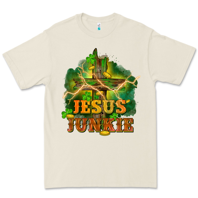 Jesus Junkie St. Patricks Day Premium Tee by FaDigitalArtStudio | Teevron
