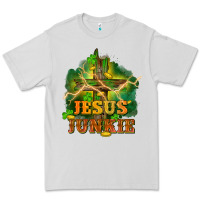 Dove Grey Jesus junkie St. Patricks Day Premium Tee - FaDigitalArtStudio