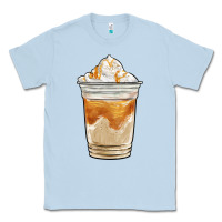 Dusty Blue iced caramel frappuccino coffee Classic Tee - BarkalooDesign