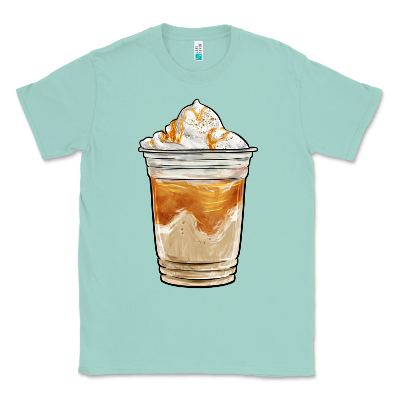 Iced Caramel Frappuccino Coffee Classic Tee by BarkalooDesign | Teevron