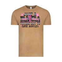 Vintage Camel Just a Mama Out Here Trying Not To Raise Assholes Vintage Tee - CowhideDigitalArt