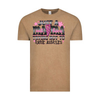 Vintage Coffee Just a Mama Out Here Trying Not To Raise Assholes Vintage Tee - CowhideDigitalArt