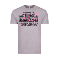 Vintage Zinc Just a Mama Out Here Trying Not To Raise Assholes Vintage Tee - CowhideDigitalArt
