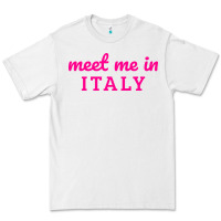 White meet me in italy Premium Tee - DesigneFamous