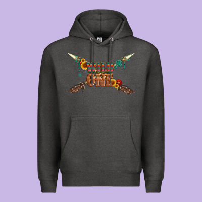 Wild One With Gemstone And Sunflower Premium Hoodie Designed By Artiststas
