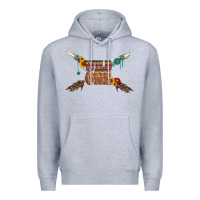 Heather Grey wild one with gemstone and sunflower Premium Hoodie - Artiststas