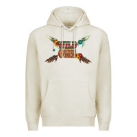 Oatmeal Heather wild one with gemstone and sunflower Premium Hoodie - Artiststas