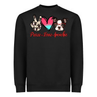 Black Peace Love Frenchie Heavyweight Sweatshirt - Jasminsmagicworld