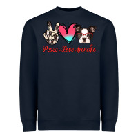 Navy Peace Love Frenchie Heavyweight Sweatshirt - Jasminsmagicworld