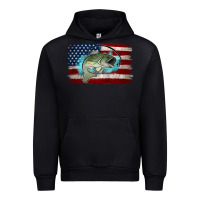 Black American Flag Fish Urban Hoodie - Jasminsmagicworld