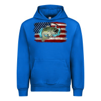 Cobalt American Flag Fish Urban Hoodie - Jasminsmagicworld