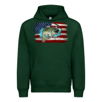 Foreset Green American Flag Fish Urban Hoodie - Jasminsmagicworld