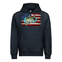 Navy American Flag Fish Urban Hoodie - Jasminsmagicworld