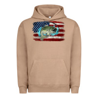 Pigment Burro American Flag Fish Urban Hoodie - Jasminsmagicworld