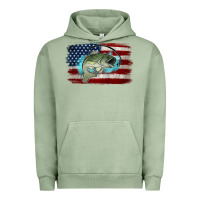 Pigment Oil Green American Flag Fish Urban Hoodie - Jasminsmagicworld