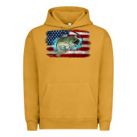 Pigment Peanut Butter American Flag Fish Urban Hoodie - Jasminsmagicworld